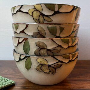 Gourmet Basics by Mikasa Emory 4 Soup Cereal Bowls Stoneware